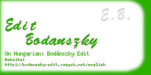 edit bodanszky business card